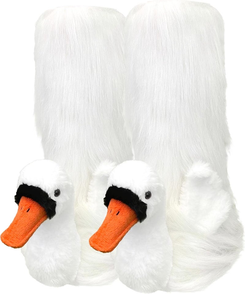ooohyeah Kids’ Funny Fuzzy Animal Slipper Socks, Cute Soft Non-Slip Warm Socks for Girls & Boys, Size 1-5 - Image 1